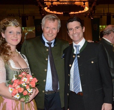 Auf dem Empfang des Bayerischen Jagdverbandes mit dem Präsidenten Prof. Dr. Jürgen Vocke und der bayerischen Jagdkönigin Elena Loderer